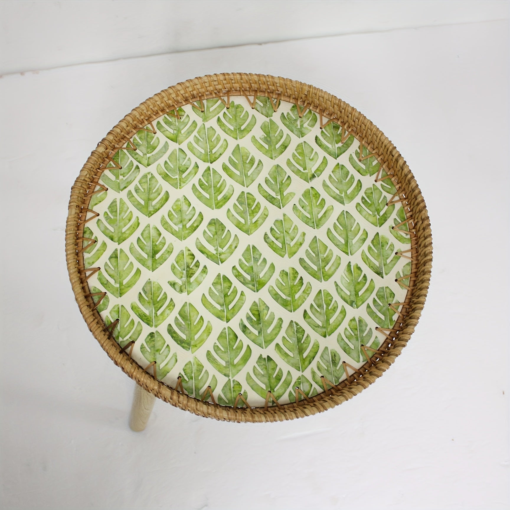 Boho Style Rattan Bedside Table Small Coffee Table
