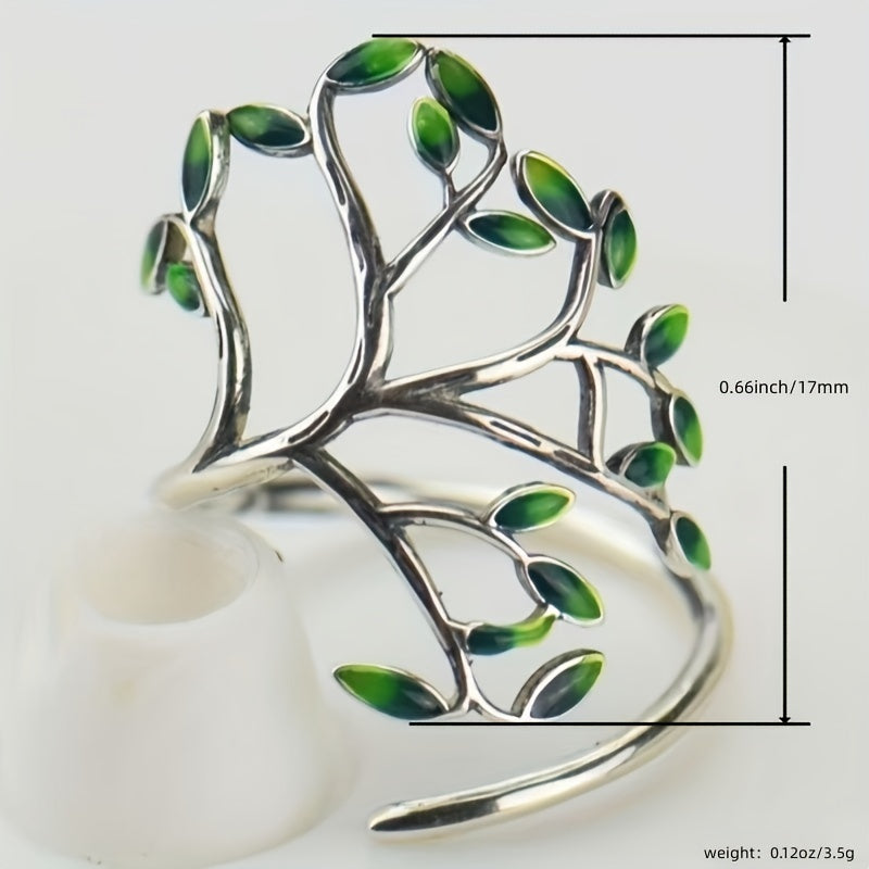 Eternal Tree Of Life Adjustable Ring Vintage Statement Jewelry