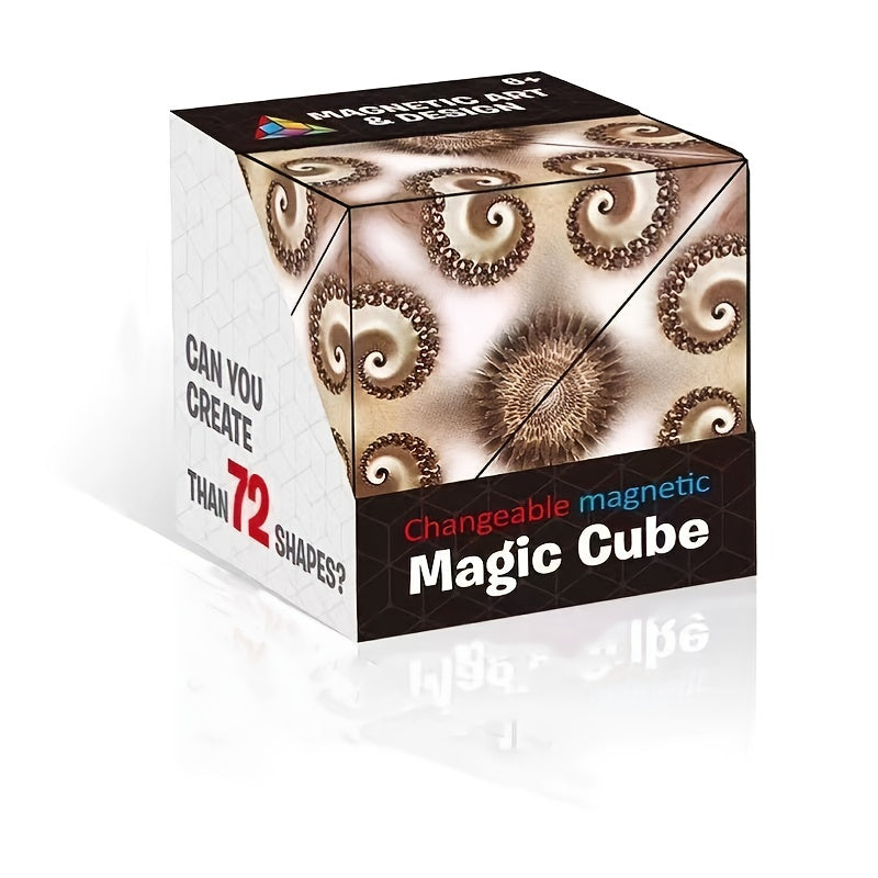 Magnetic Magic Cube Geometry Puzzle Educational Toy For Kids