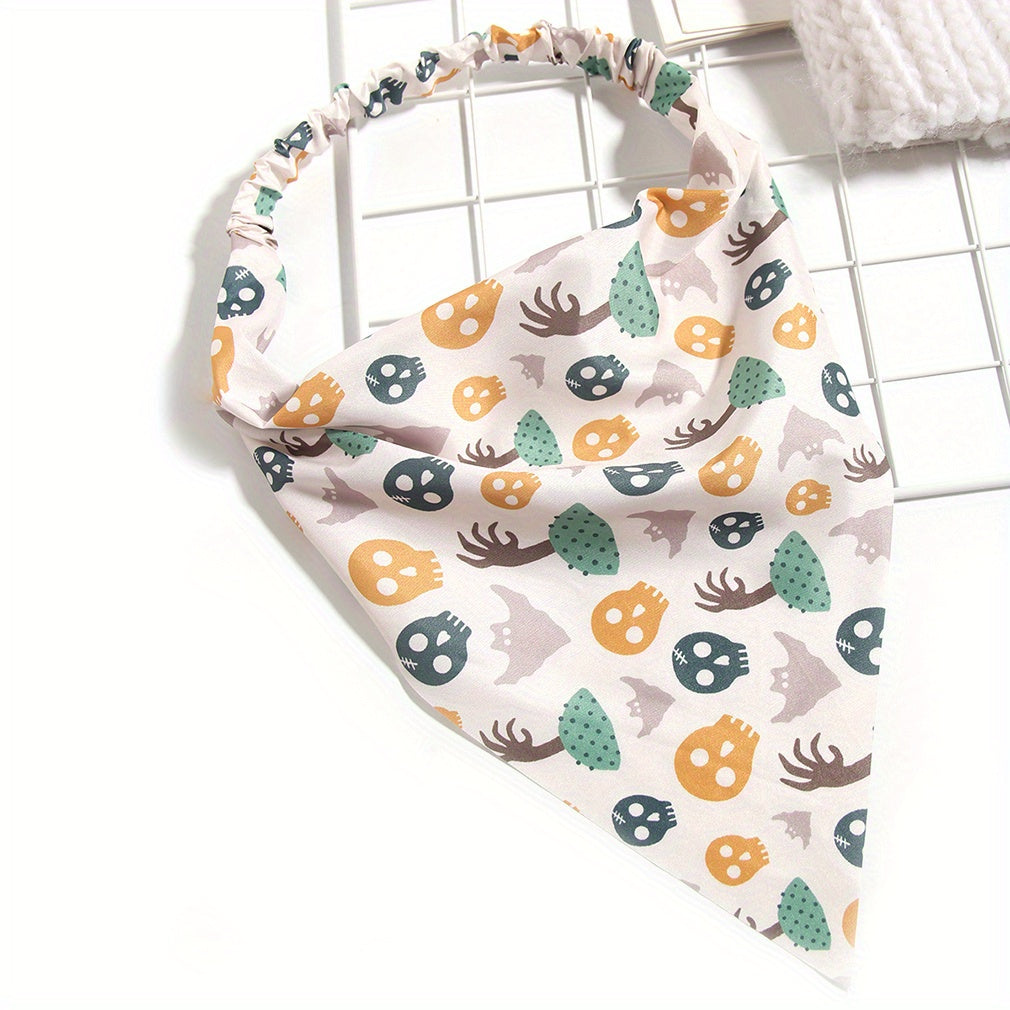 Cartoon Pattern Hair Band Triangle Towel Head Scarf Hair Accessories