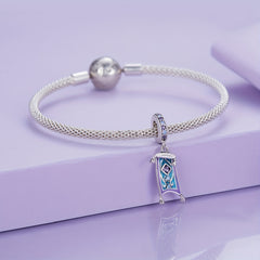 925 Sterling Silver Purple Magic Carpet Charm Pendant for Bracelet