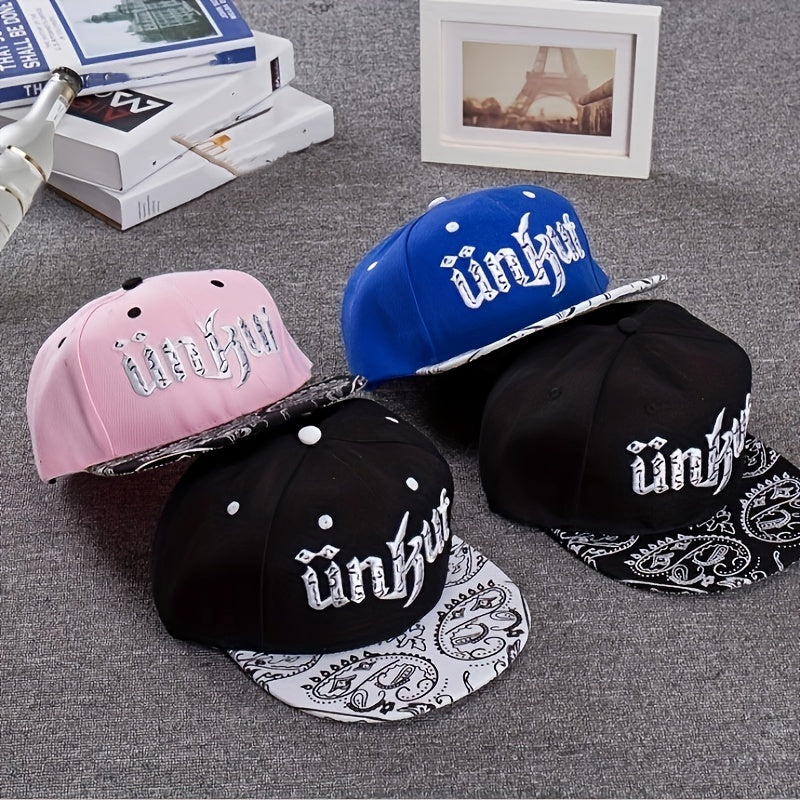 Paisley Print Snapback Hat Gothic Embroidery Baseball Cap Sunshade Dad Hat