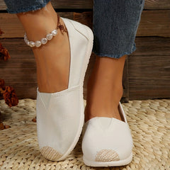 Ethnic Lightweight Slip On Canvas Sneakers