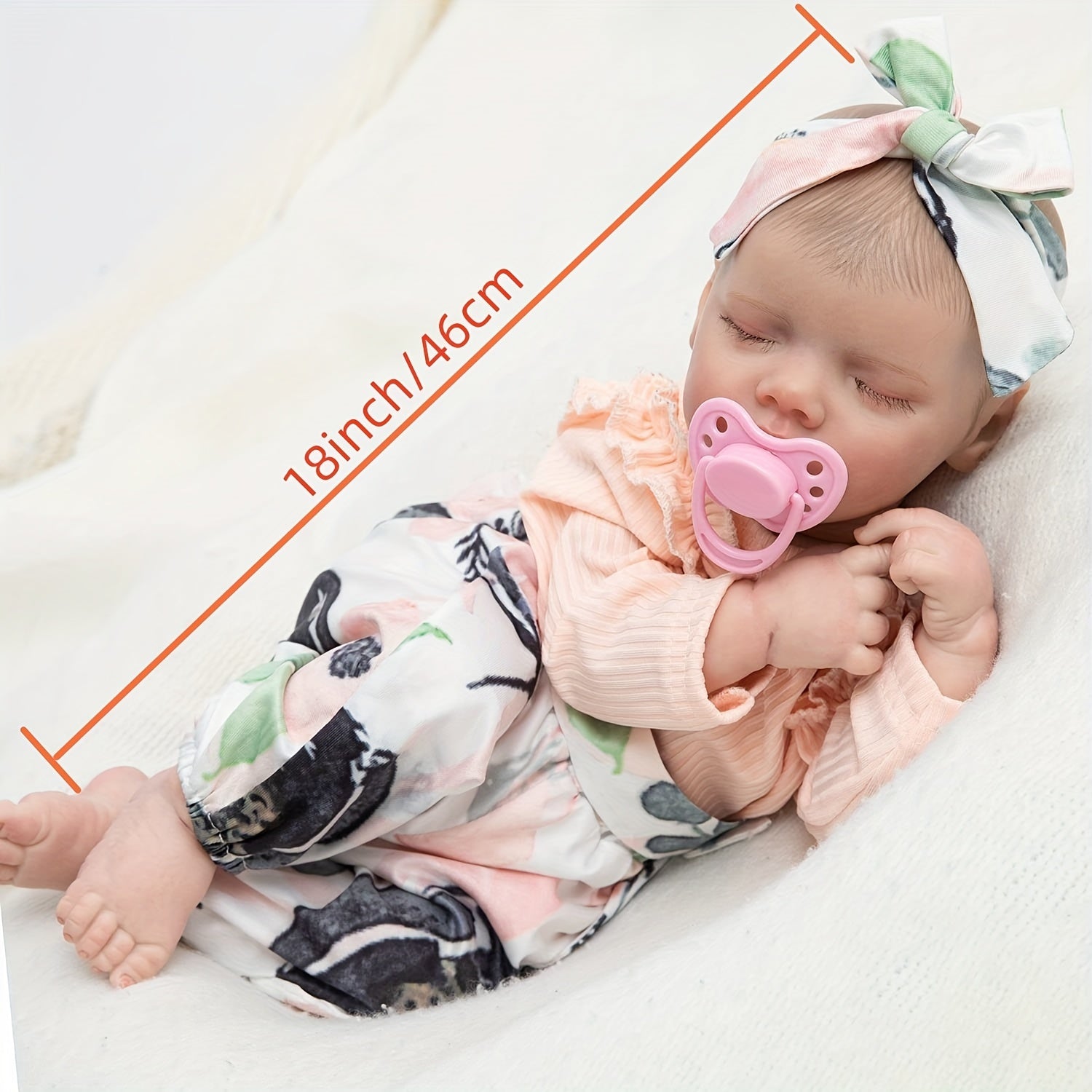 18" Reborn Baby Doll Realistic Vinyl Newborn Perfect Gift for Kids