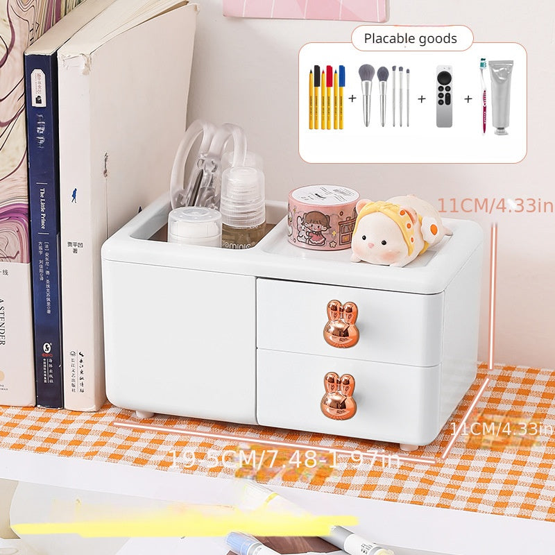 Transparent Pen Holder and Storage Box for Desk Organization