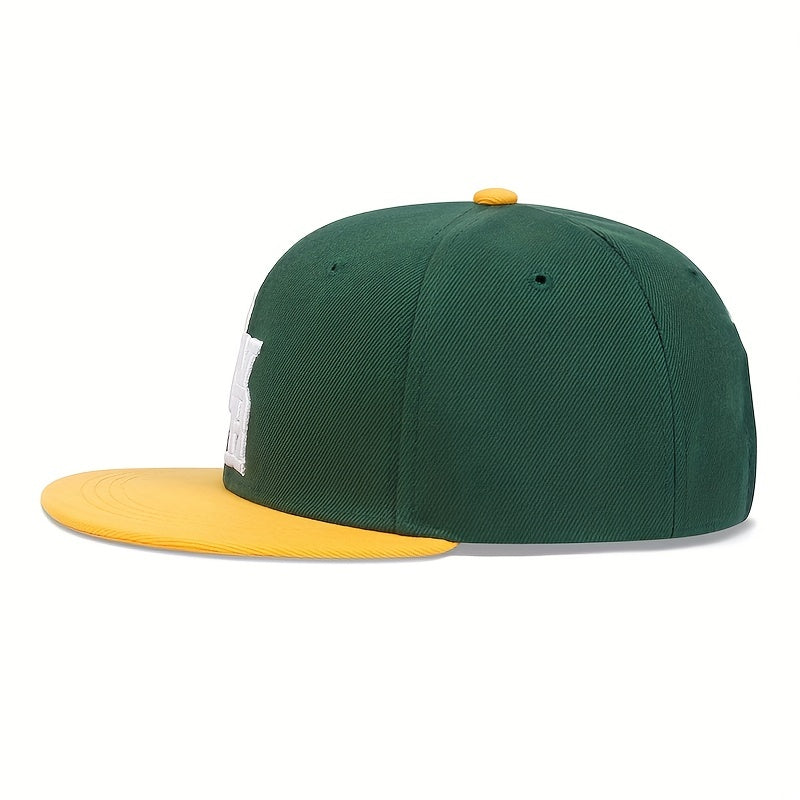 Mens Letter Flat Brim Hat Outdoor Summer Cap