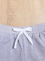 Boy's 3Pcs Solid Shorts For Sports running Summer Drawstring Shorts