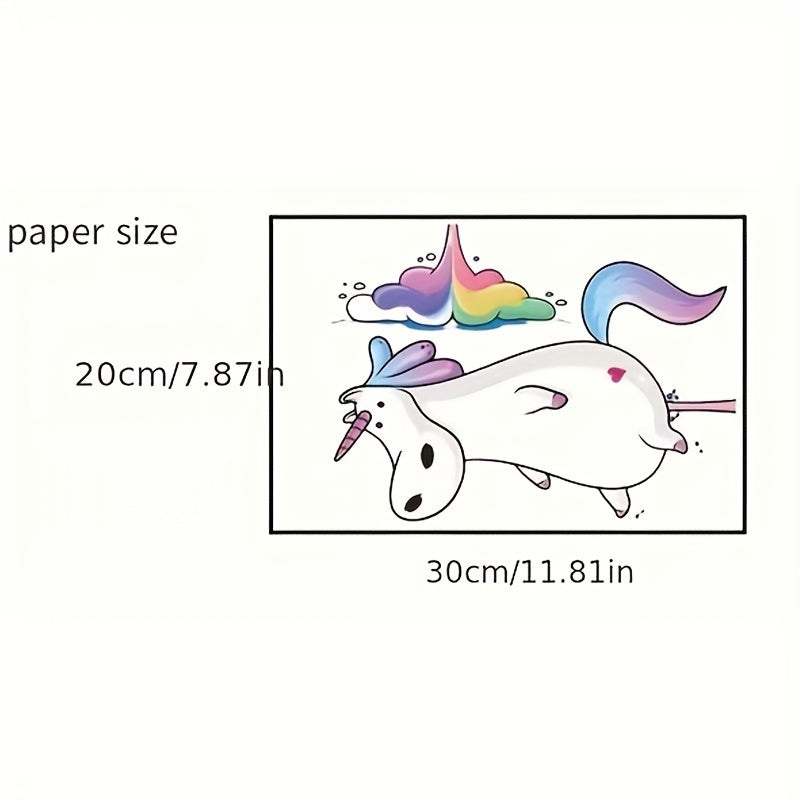 Funny Unicorn Toilet Lid Decal Bathroom Decor Sticker Moisture Proof Cover