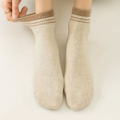 6 Pairs Striped Short Socks Lightweight Sports Stockings