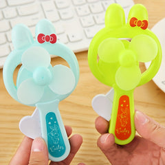 Mini Rabbit Shape Fan Manual Fan Dormitory Portable Handheld Fan