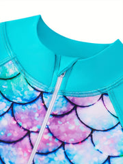 Adorable Girls Mermaid Swimsuit for Pool Fun