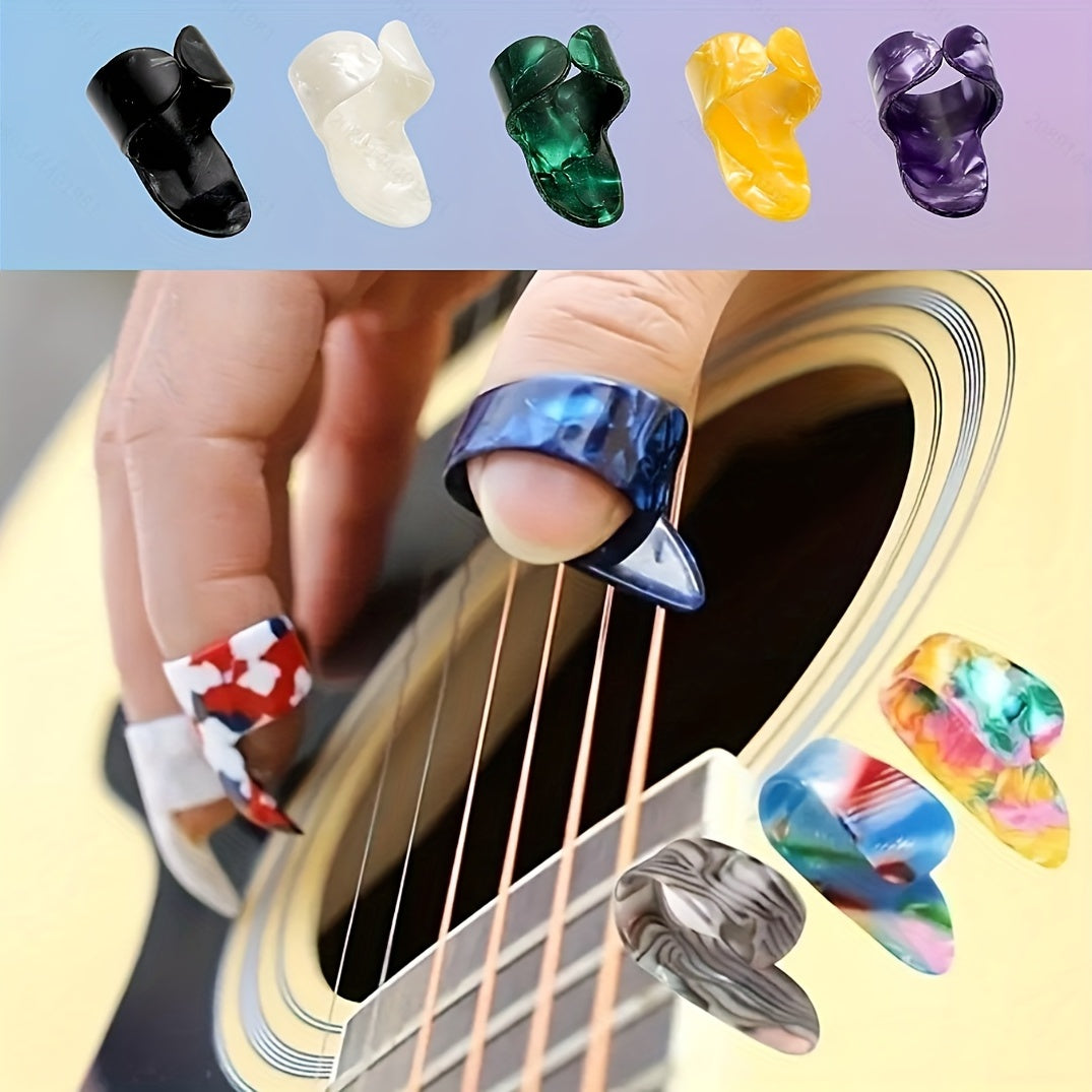 8pcs 4pcs Thumb Finger Picks Medium Flat Celluloid Guitar Ukulele Picks