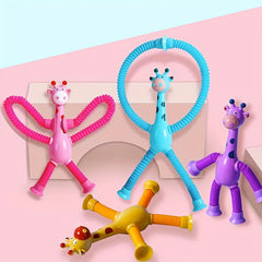 Telescopic Giraffe Suction Cup Doll Toy