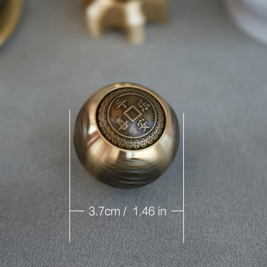 Vintage Brass Fidget Spinner Desk Ornament Lucky Charm Retro Style