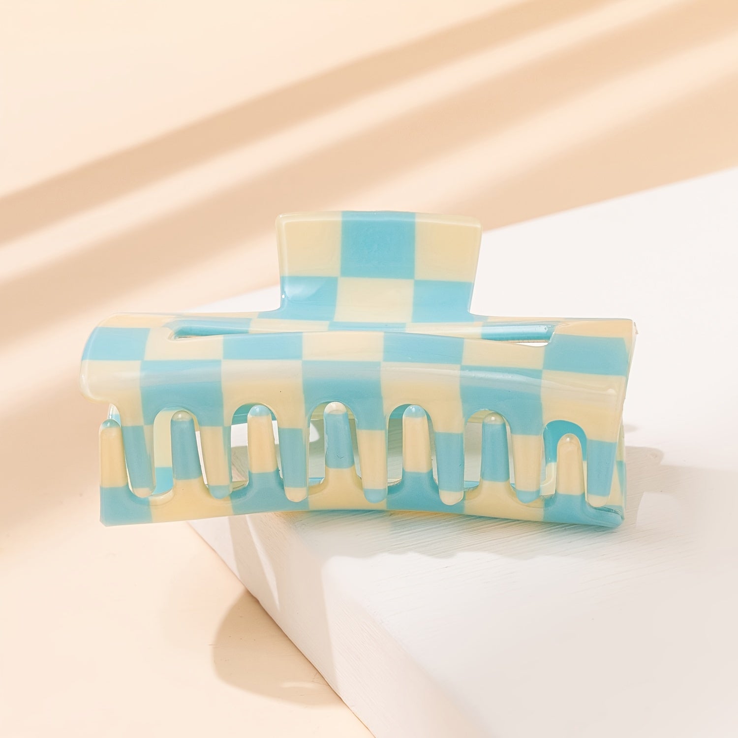 Plaid Square Hair Claw Shark Claw Hair Clip Mother's Gift Hair Accessories
