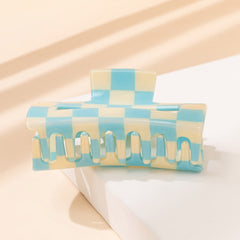 Plaid Square Hair Claw Shark Claw Hair Clip Mother's Gift Hair Accessories