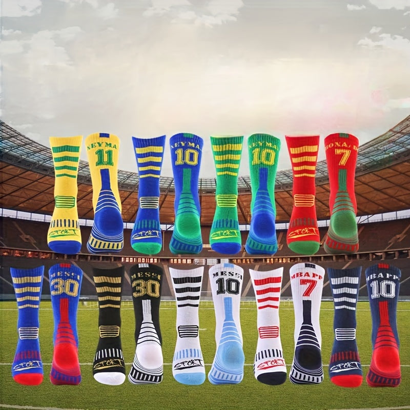 Men's Anti-Skid Calf Socks for Running, Cycling, Football