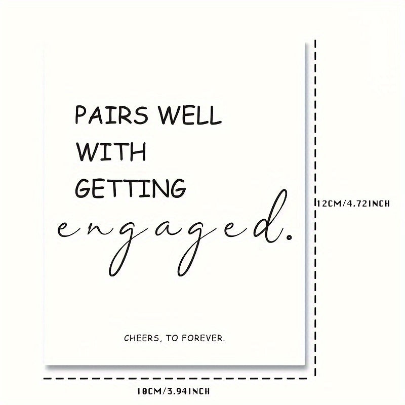 6pcs Engagement Wine Labels Perfect Match