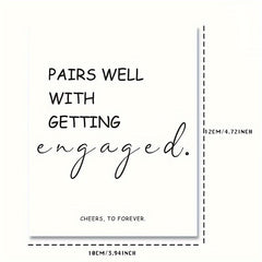 6pcs Engagement Wine Labels Perfect Match