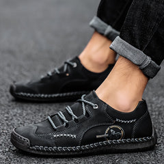 Men's Colorful Stitched Loafers Non Slip Outdoor Sneakers