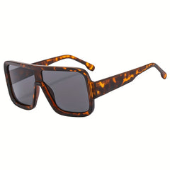 Men's Large Frame Square Sunglasses with Hard Box