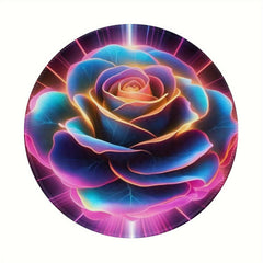 Rose Pattern 20x20cm Round Mousepad Home Office Rubber Lock Non slip Mousepad