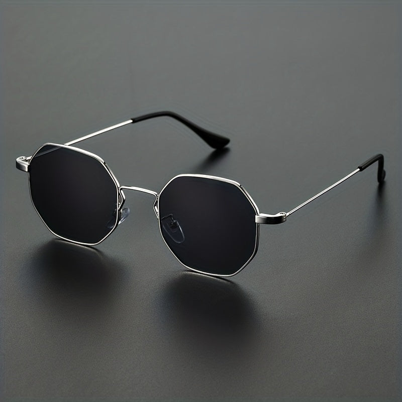 Men's Vintage Metal Square Frame Sunglasses Holiday Vacation