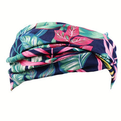Boho Print Wide Headband Stretchy Sweatband for Women