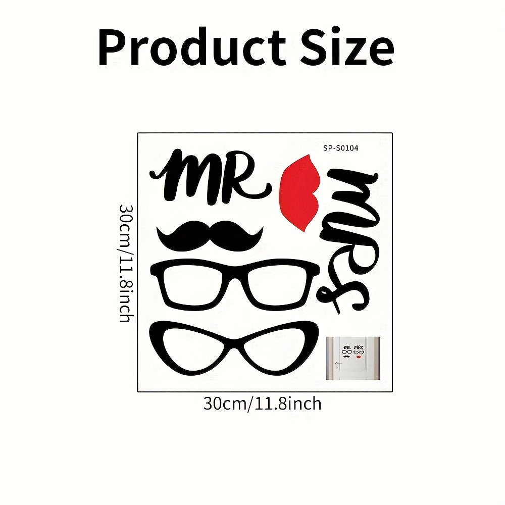 1pc Toilet Wall Sticker Self-adhesive English Men And Women Wall Sticker