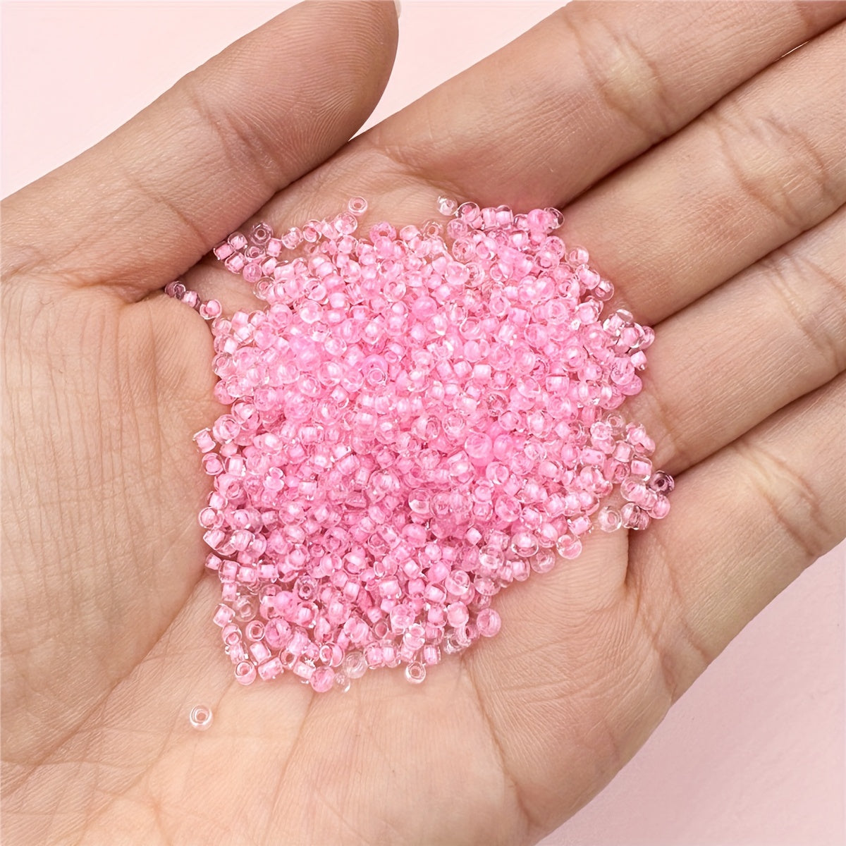 1000Pcs Colorful Glass Heart Spacer Beads for Jewelry Making