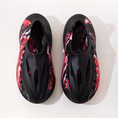 Men's Tie Dye Foam Runners Cut Out Walking Shoes