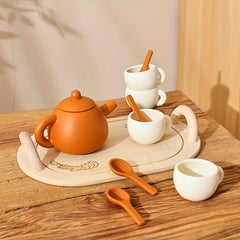 Silicone Afternoon Tea Pretend Play Toy for Parent Child Game