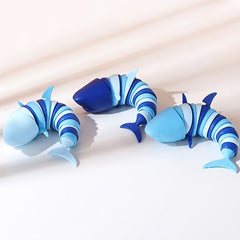 Stretch Shark Stress Reliever Fidget Slug Toy for Adults & Kids