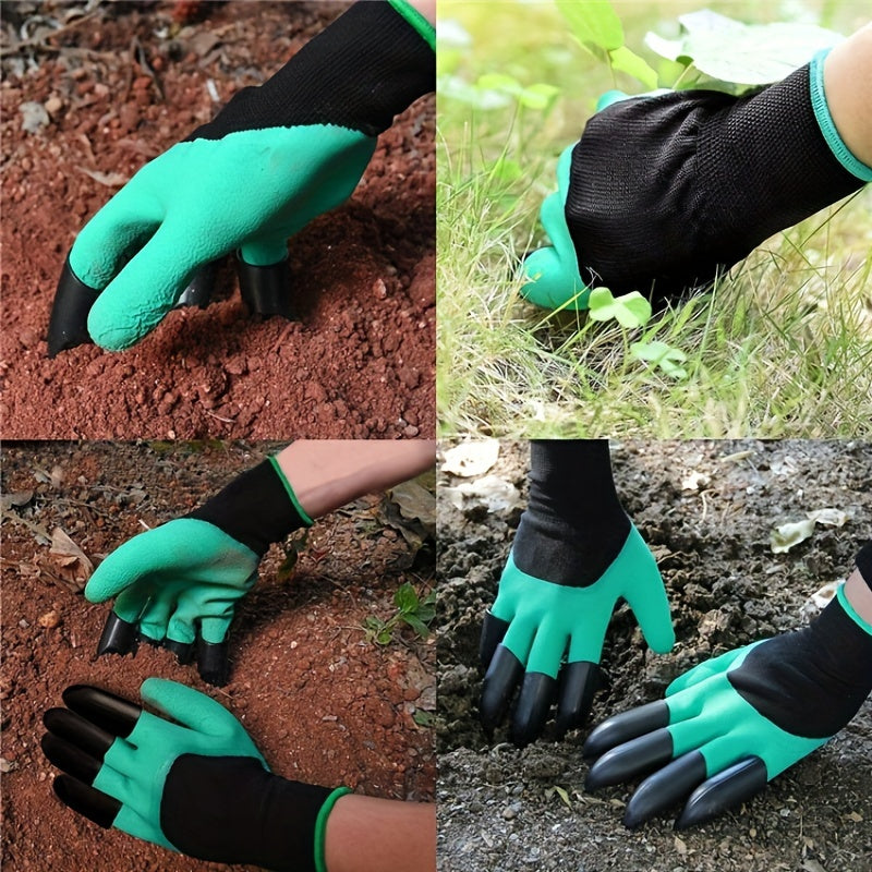 Garden Gloves With Claws - Protect Fingers & Nails - Dig, Plant, Weed, Seed