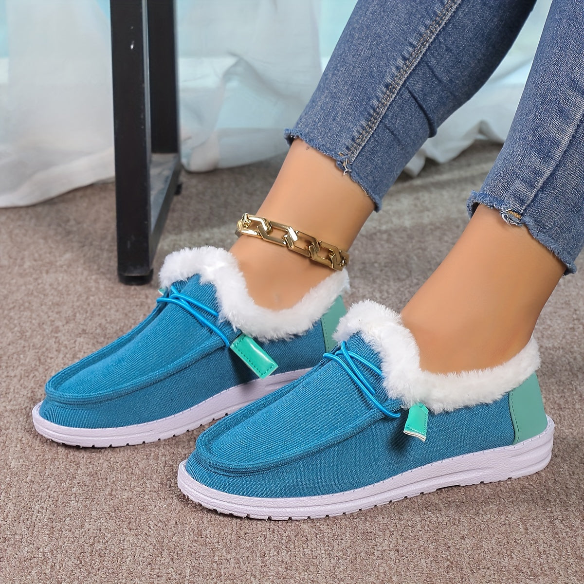 Women's Non slip Warm Sneakers Low Top Sport Shoes