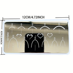 Heart Curve French Stamping Image Plate Manicure DIY Stamp Plate