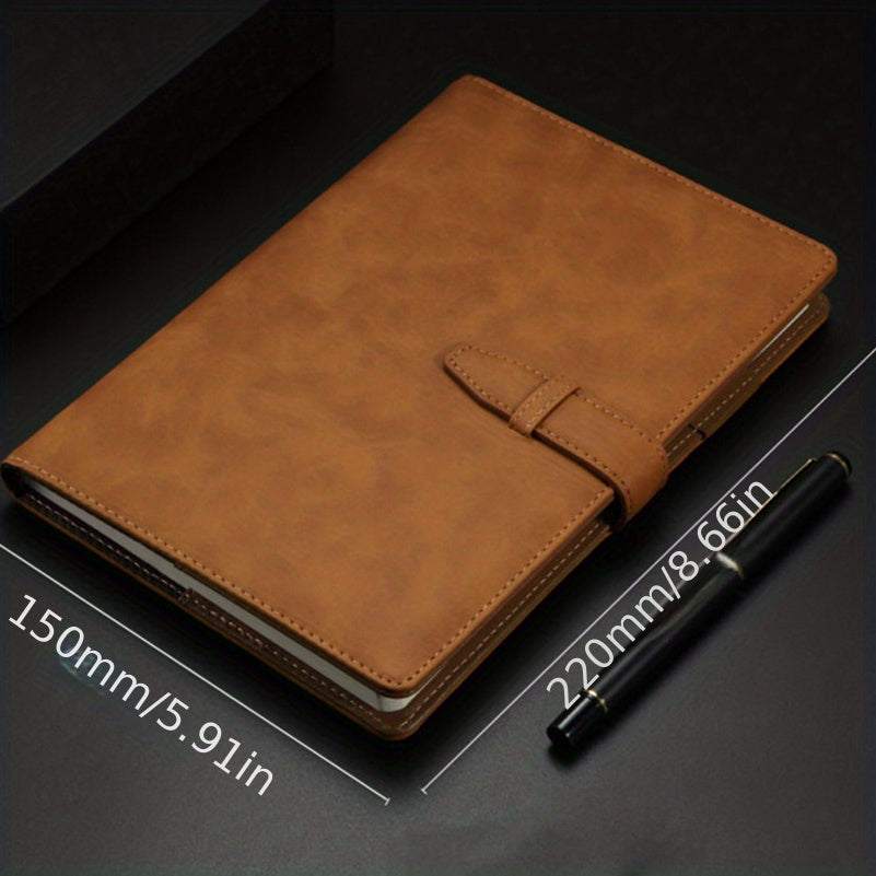 A5 Leather Buckle Diary Notebook for Office Meeting
