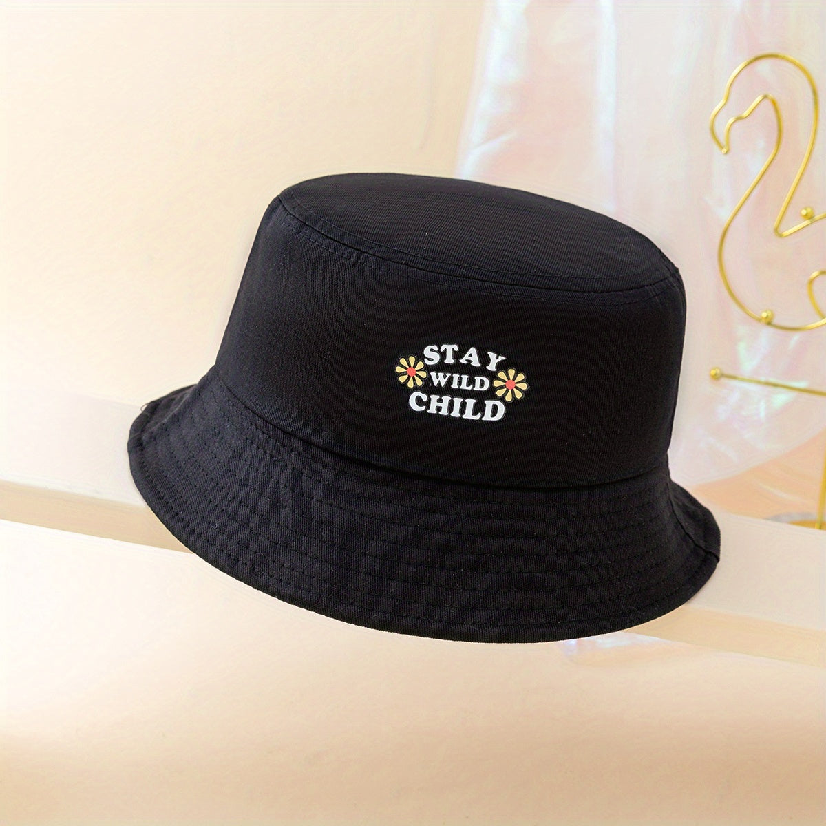 Women's Printed Bucket Hat Cotton Basin Hat Breathable Fisherman Cap