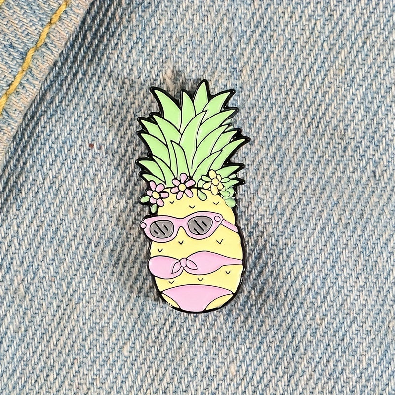 Creative Pineapple Shaped Bikini Alloy Brooch