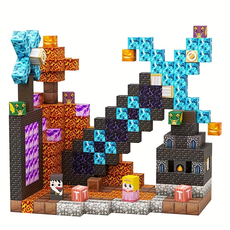 108pcs Magnetic Building Toy Set Creative ABS Blocks Ideal Gift for Kids