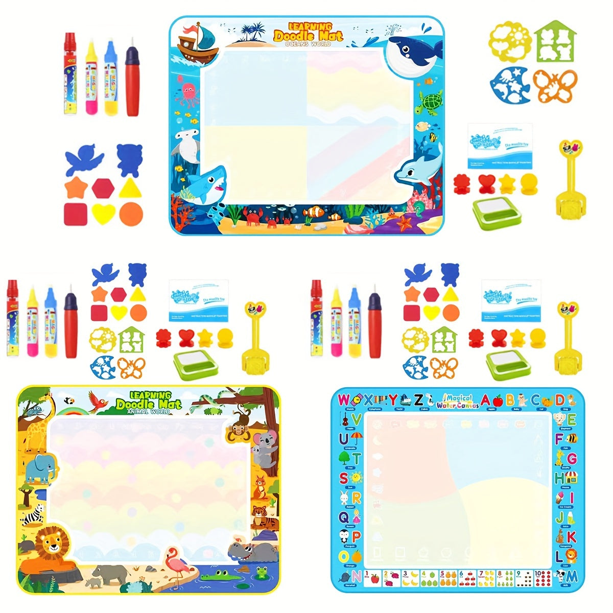 XL Water Doodle Mat Drawing & Painting Toy Educational Gift Assorted Colors