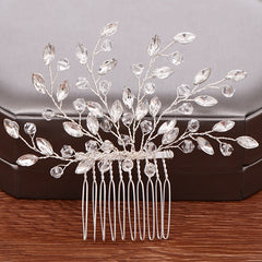 Perpetual Bride Wedding Hair Comb Alloy Crystal Side Comb Hair Accessories