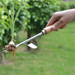 1pc Hand Weeder 12.2 Inches Wooden Handle for Effortless Weed Removal