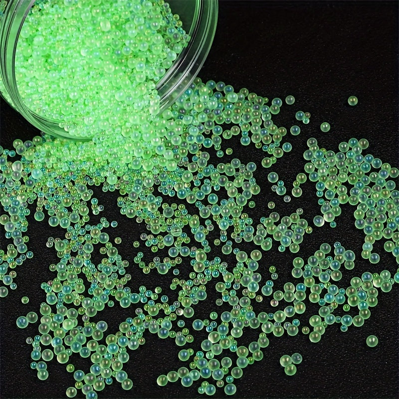 Mini Bubble Nail Beads and Rhinestones for Crafts and Nail Art