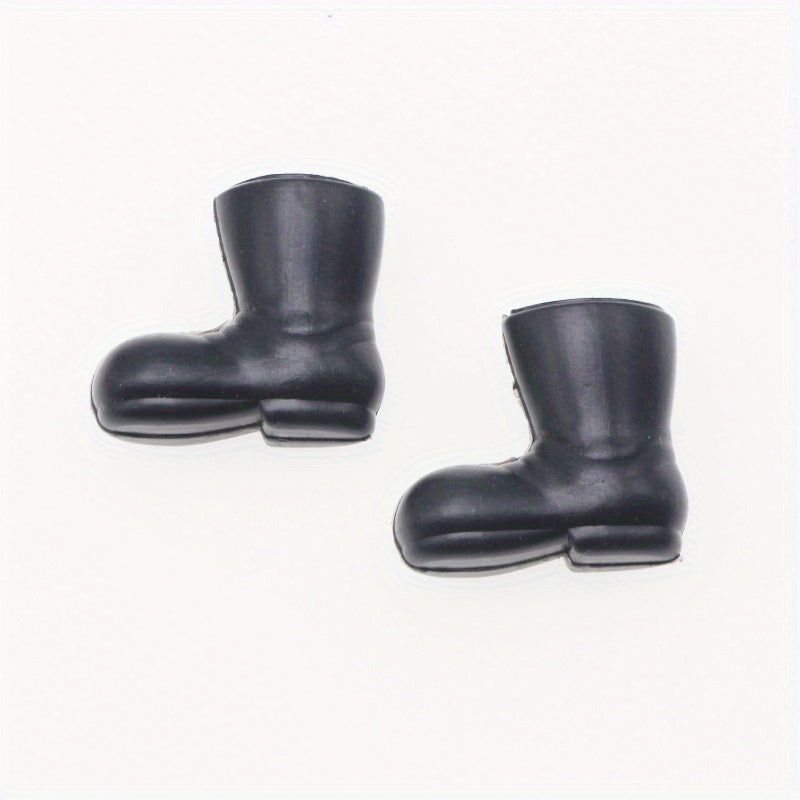 2pcs Mini Plastic Christmas Boots Dollhouse Rain Shoes