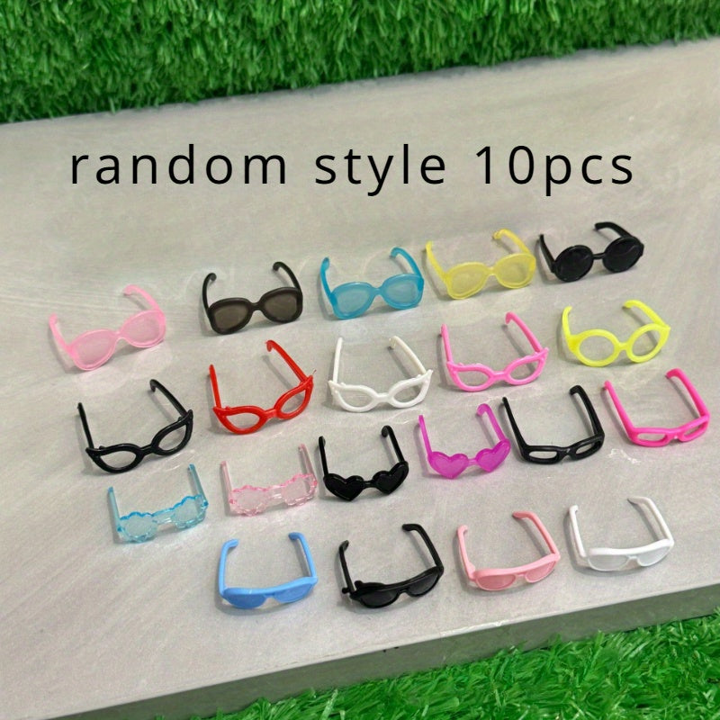 Colorful Dollhouse Glasses 12 Accessory Plastic Eyewear for Dolls