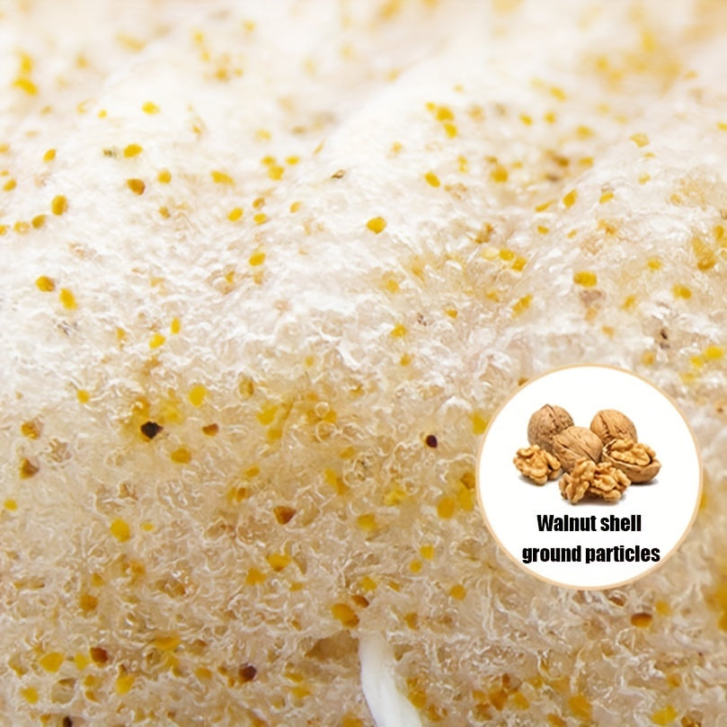 2pcs Walnut Seed Frosted Potato Face Wash Puff Exfoliating Water Drop Sponge
