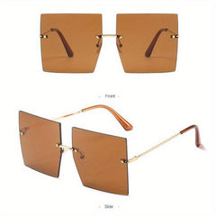 Men Square Frame Sunglasses Outdoor UV Protection