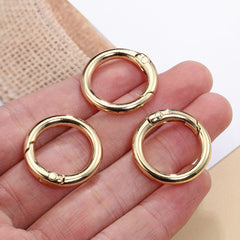 5pcs Metal O Ring Spring Clasps for DIY Jewelry Carabiner Keychain Bag Clips
