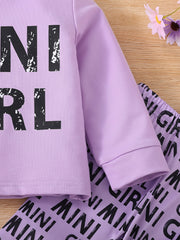 Toddler Girl's Pullover Hoodie & Jogger Pants Set